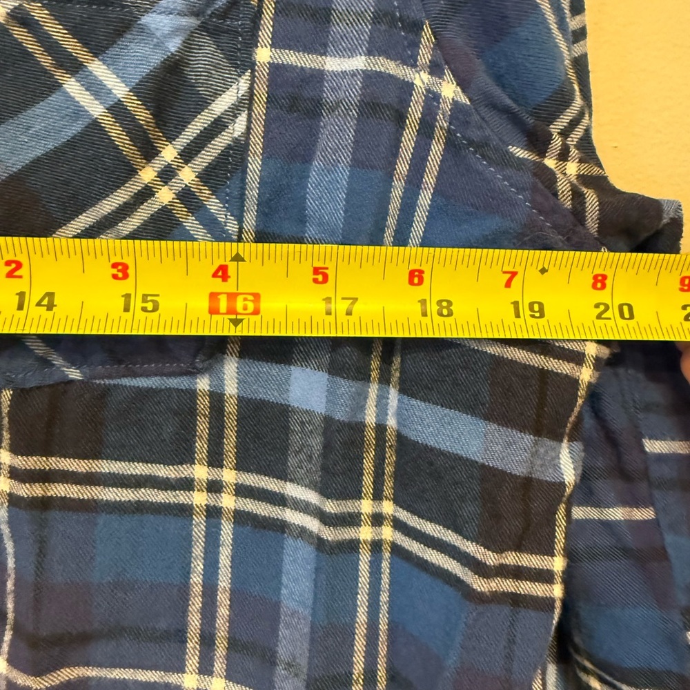 North River Outfitters Women's Blue Plaid Button Down Flannel Size Large - Picture 4 of 5